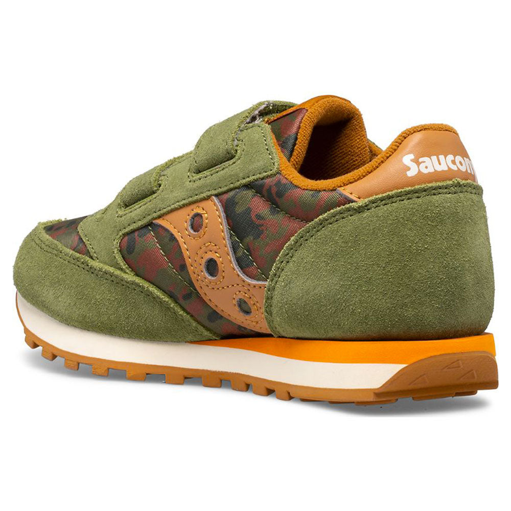 Scarpe Bambino Saucony Sneakers Jazz Double Hook and Look Kids Olive - Orange