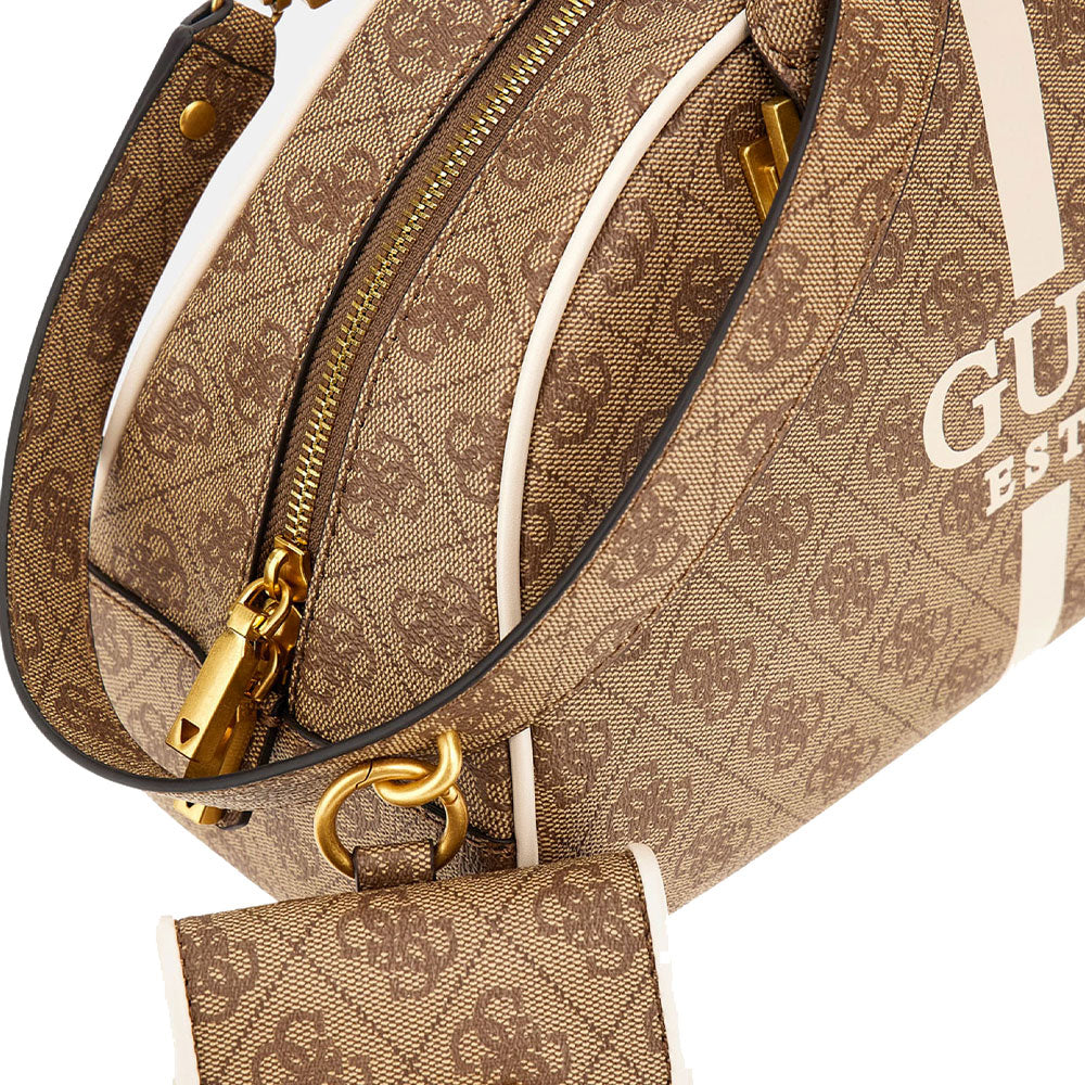 GUESS Damenhandtasche Mildred Line Milchfarbenes Logo