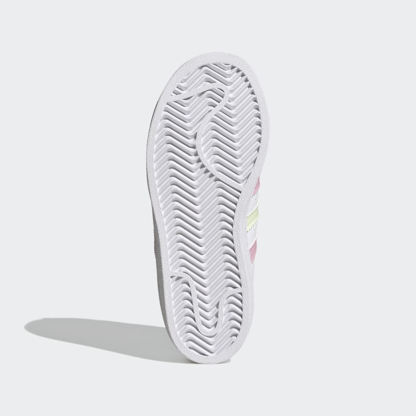 Scarpe Bambina ADIDAS Sneakers linea Superstar C colore Bianco e Corallo