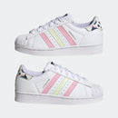 Scarpe Bambina ADIDAS Sneakers linea Superstar C colore Bianco e Corallo