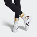 Scarpe Donna ADIDAS Sneakers linea Superstar W in Pelle colore Bianco e Marrone Tartarugato