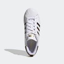 Scarpe Donna ADIDAS Sneakers linea Superstar W in Pelle colore Bianco e Marrone Tartarugato