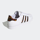 Scarpe Donna ADIDAS Sneakers linea Superstar W in Pelle colore Bianco e Marrone Tartarugato