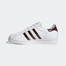 Scarpe Donna ADIDAS Sneakers linea Superstar W in Pelle colore Bianco e Marrone Tartarugato