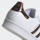 Scarpe Donna ADIDAS Sneakers linea Superstar W in Pelle colore Bianco e Marrone Tartarugato