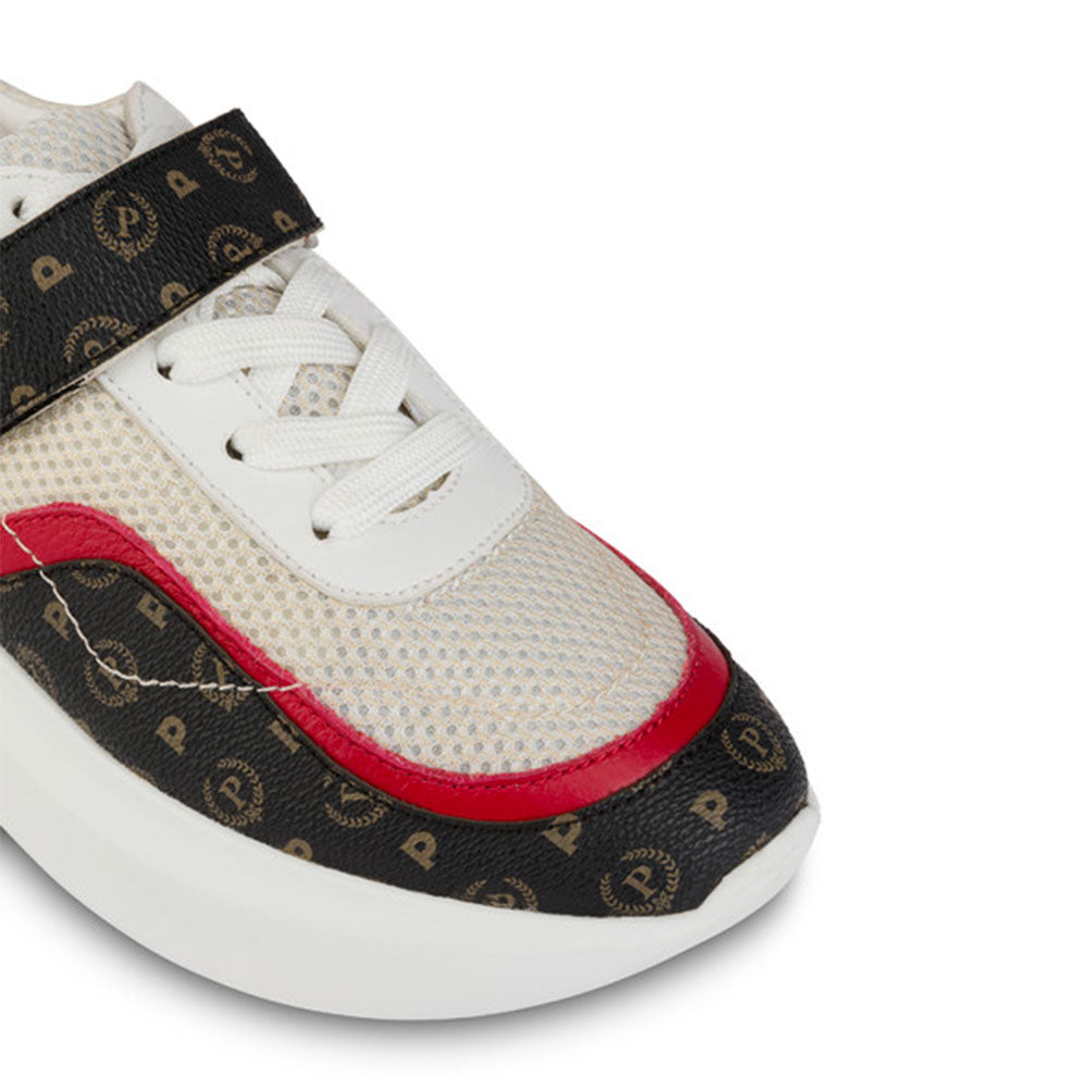 Scarpe Donna POLLINI Sneakers Linea Heritage Bianco con Dettaglio Logato