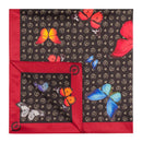 Foulard Donna POLLINI stampa Heritage Butterfly Nero Rosso