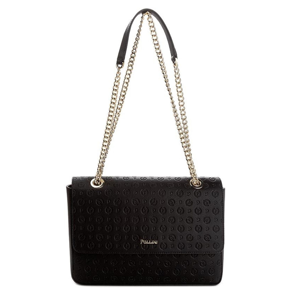 Borsa Donna a Spalla e Tracolla POLLINI Linea Heritage Embossed Nero