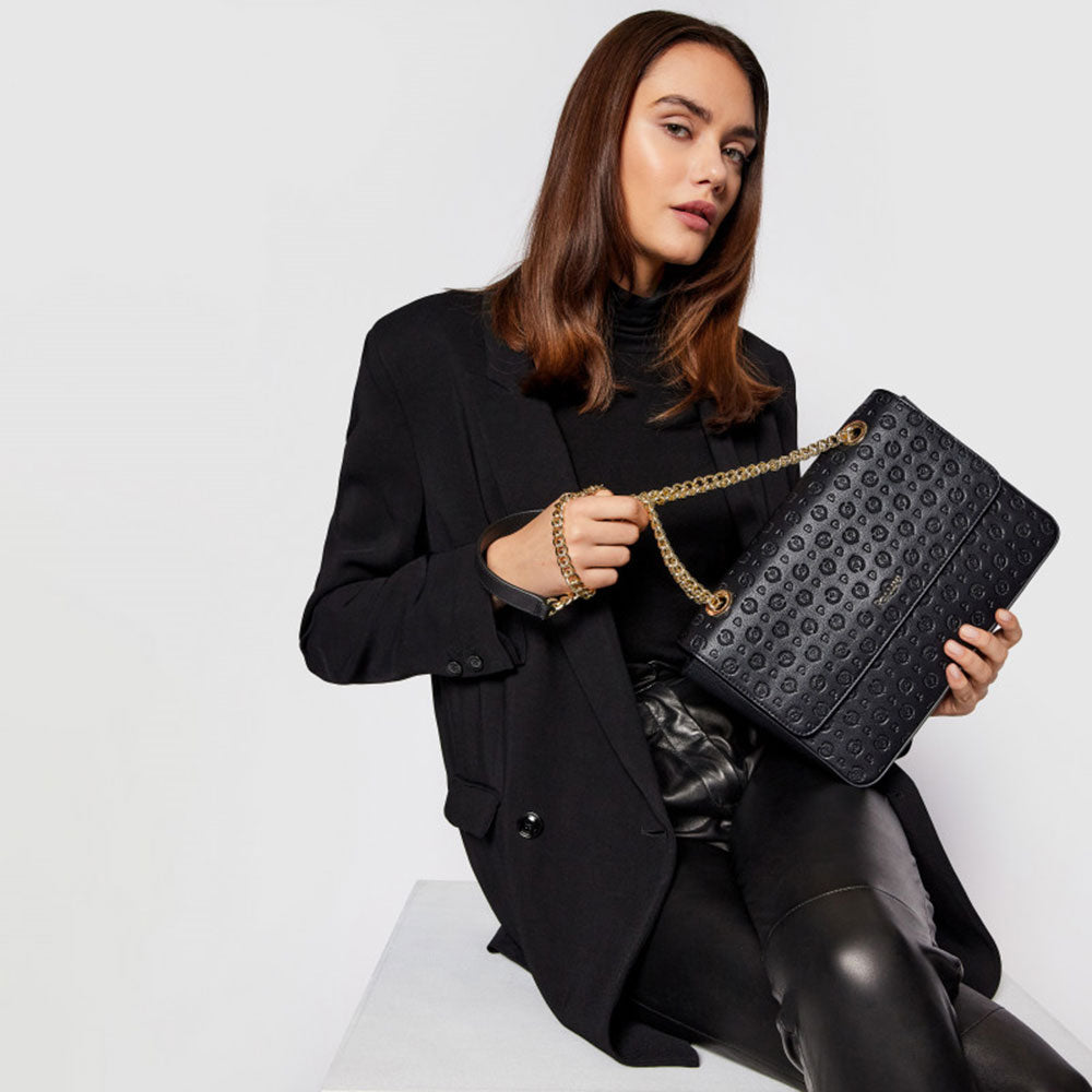 Borsa Donna a Tracolla POLLINI Linea Heritage 70th Anniversary Nero e Borsa Donna a Tracolla POLLINI Linea Heritage 70th Anniversary Nero e
