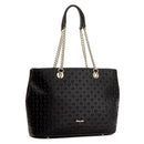 Women's Black Tote Bag POLLINI Heritage Embossed