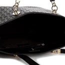 Women's Black Tote Bag POLLINI Heritage Embossed