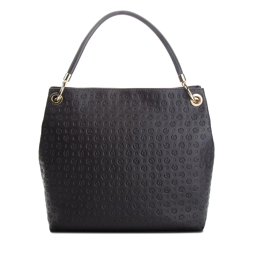 POLLINI Damen Hobo Bag Heritage Embossed Black Linie