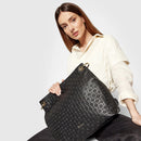POLLINI Damen Hobo Bag Heritage Embossed Black Linie