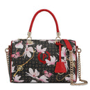 POLLINI Damen Umhängetasche Heritage Line Secret Garden Schwarz lackiert