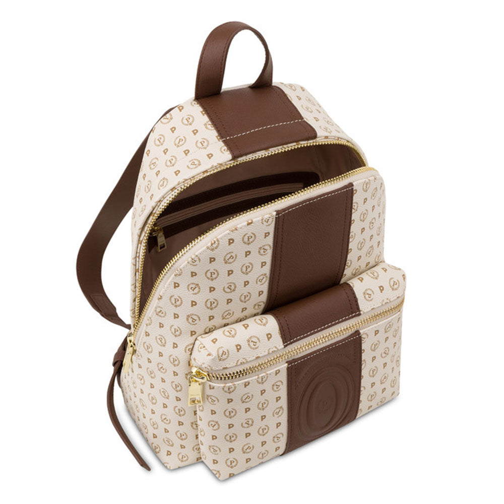 POLLINI Damenrucksack Heritage Line 70th Anniversary Elfenbein und Braun