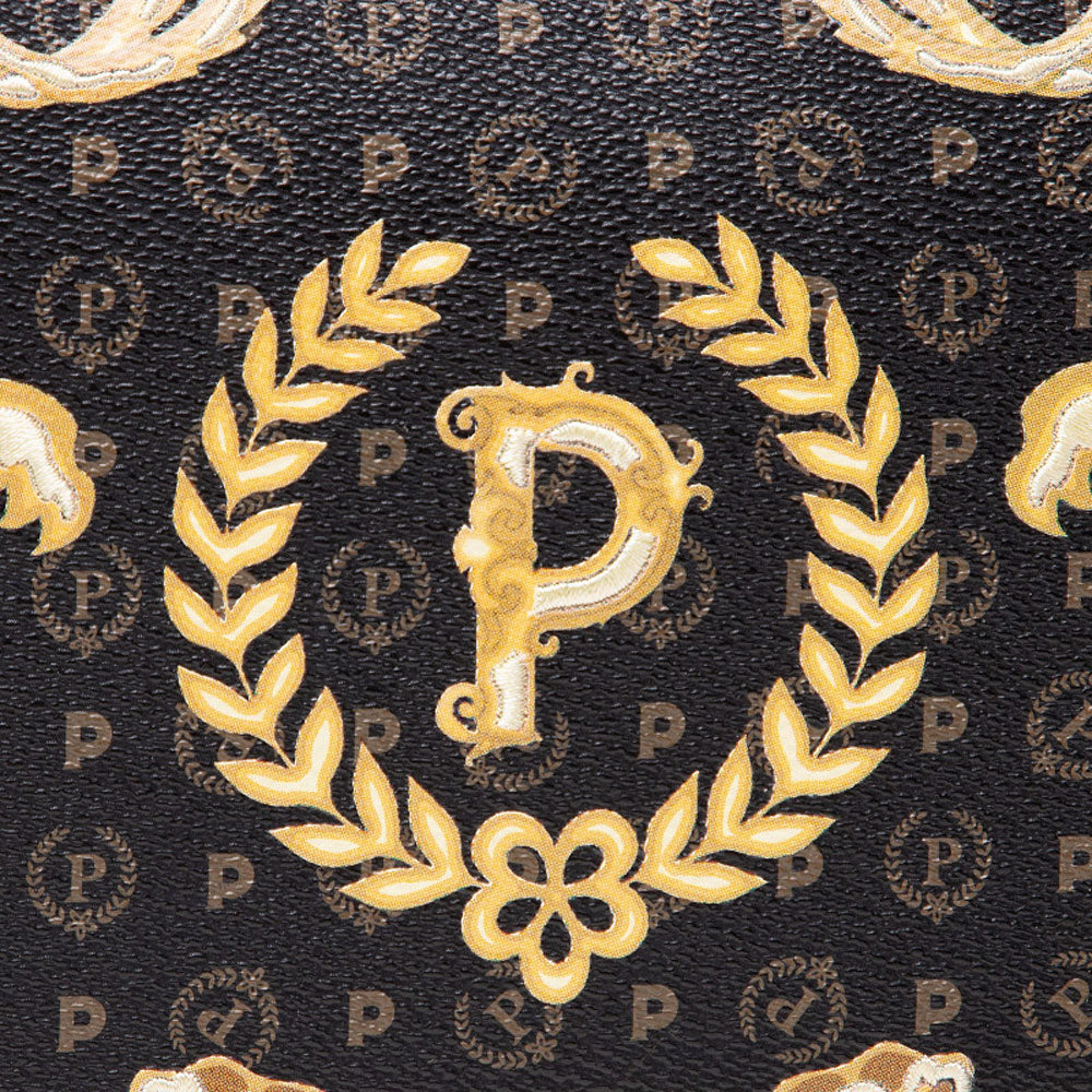 Borsa a Tracolla Donna POLLINI Linea Heritage Queen For a Day Nero e Avorio