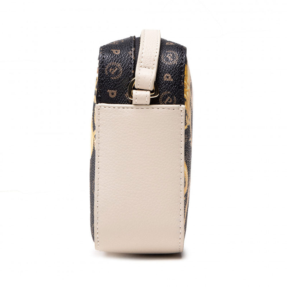 Borsa a Tracolla Donna POLLINI Linea Heritage Queen For a Day Nero e Avorio