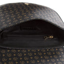 POLLINI Damen-Umhängetasche Heritage Logo Classic Schwarz und schwarze Linie