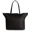 Women's Black Fabric Tote Bag POLLINI Heritage Logo Soft