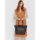Women's Black Fabric Tote Bag POLLINI Heritage Logo Soft