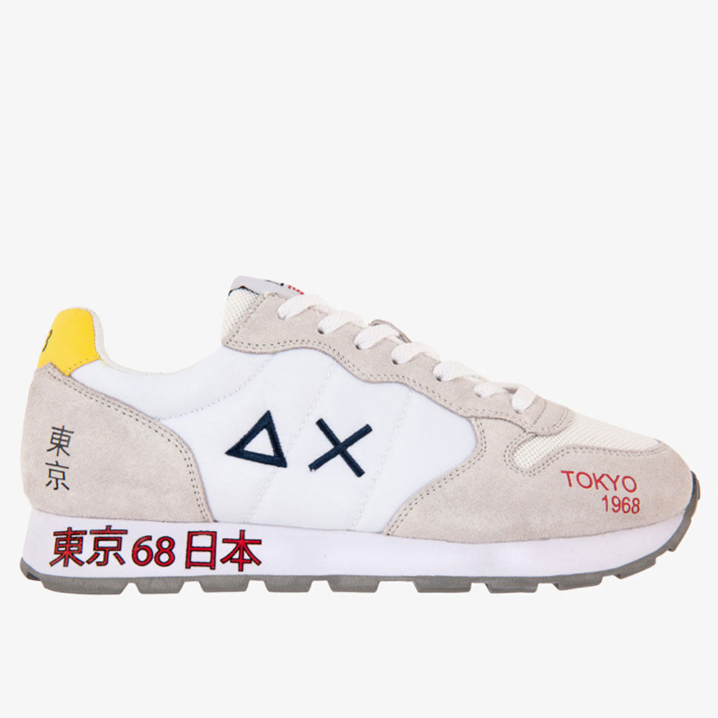 Scarpe Uomo Sun68 Sneakers Tom Japan Print Bianche