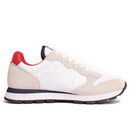 Scarpe Uomo Sun68 Sneakers Tom Solid Nylon Bianco - Rosso