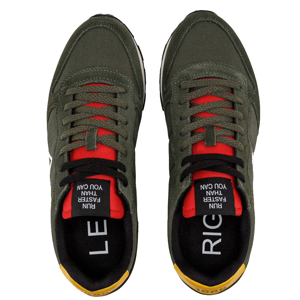 Men's Dark Military Nylon Sneakers Sun68 Tom Solid - Z41101
