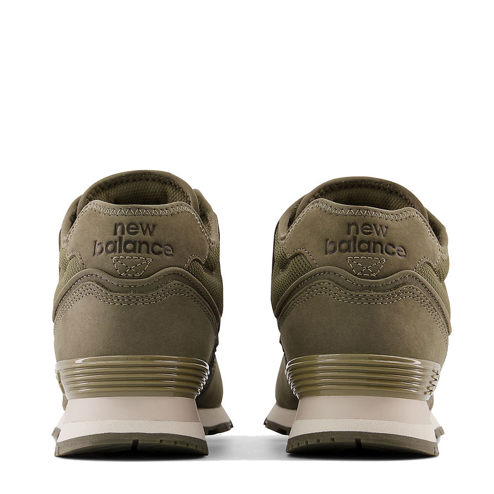 Scarpe Uomo NEW BALANCE Sneakers Alte 574H in Pelle colore Olive e Black