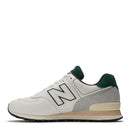 Herrenschuhe NEW BALANCE 574 Sneakers aus Leder und Mesh in Weiß und Grün