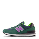 Scarpe Donna NEW BALANCE Sneakers 574 in Mesh e Suede colore Green e Purple