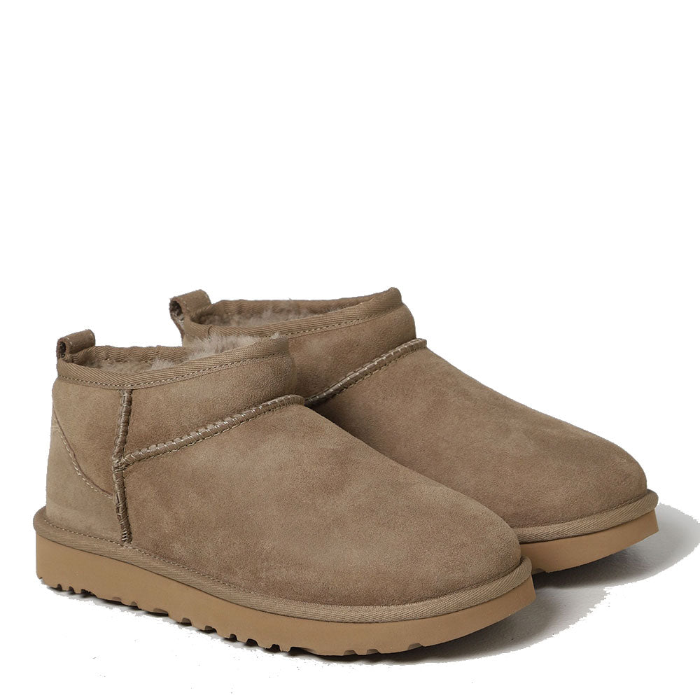 Stivaletti Donna UGG Classic Ultra Mini in Pelle Scamosciata colore Antilope