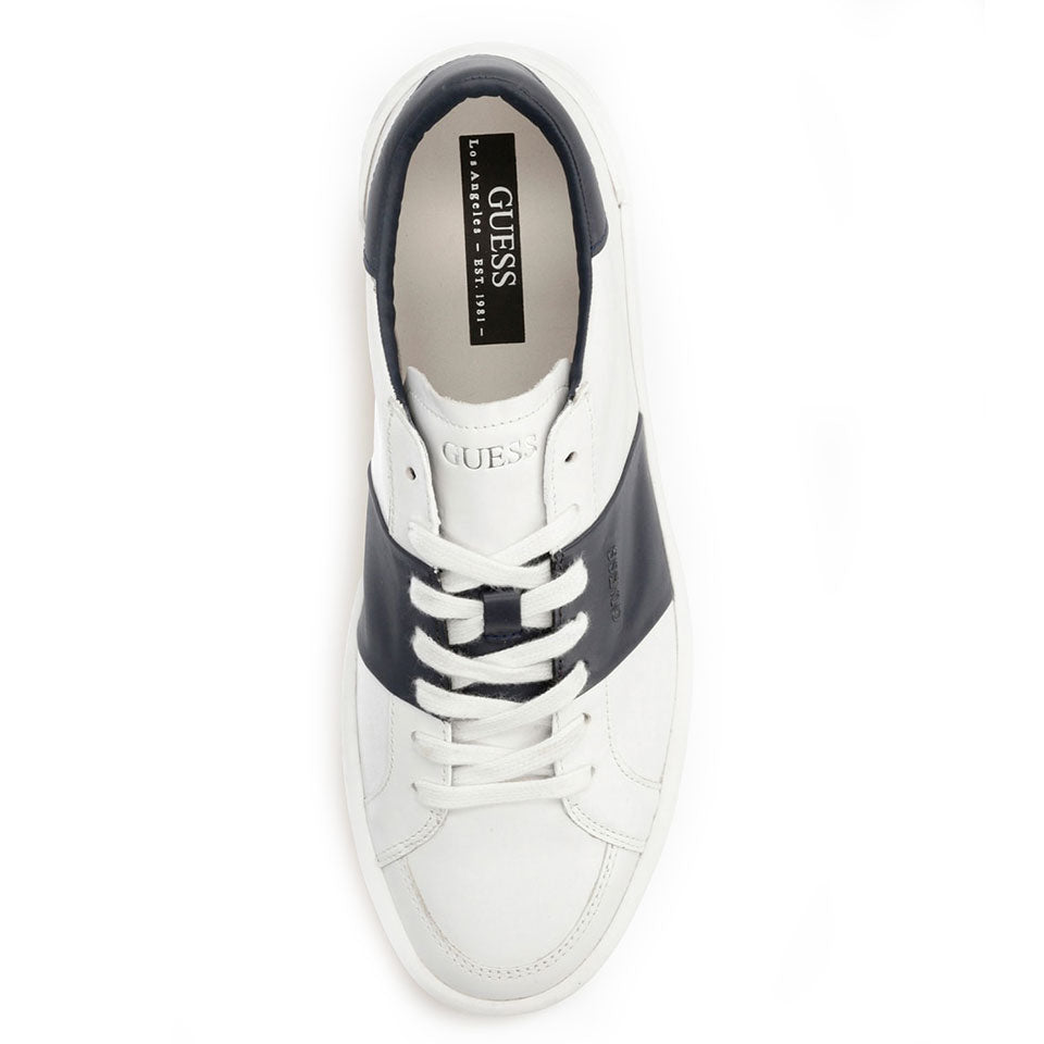 Scarpe Uomo GUESS Sneakers di colore Bianco e Blu Linea Verona Stripe