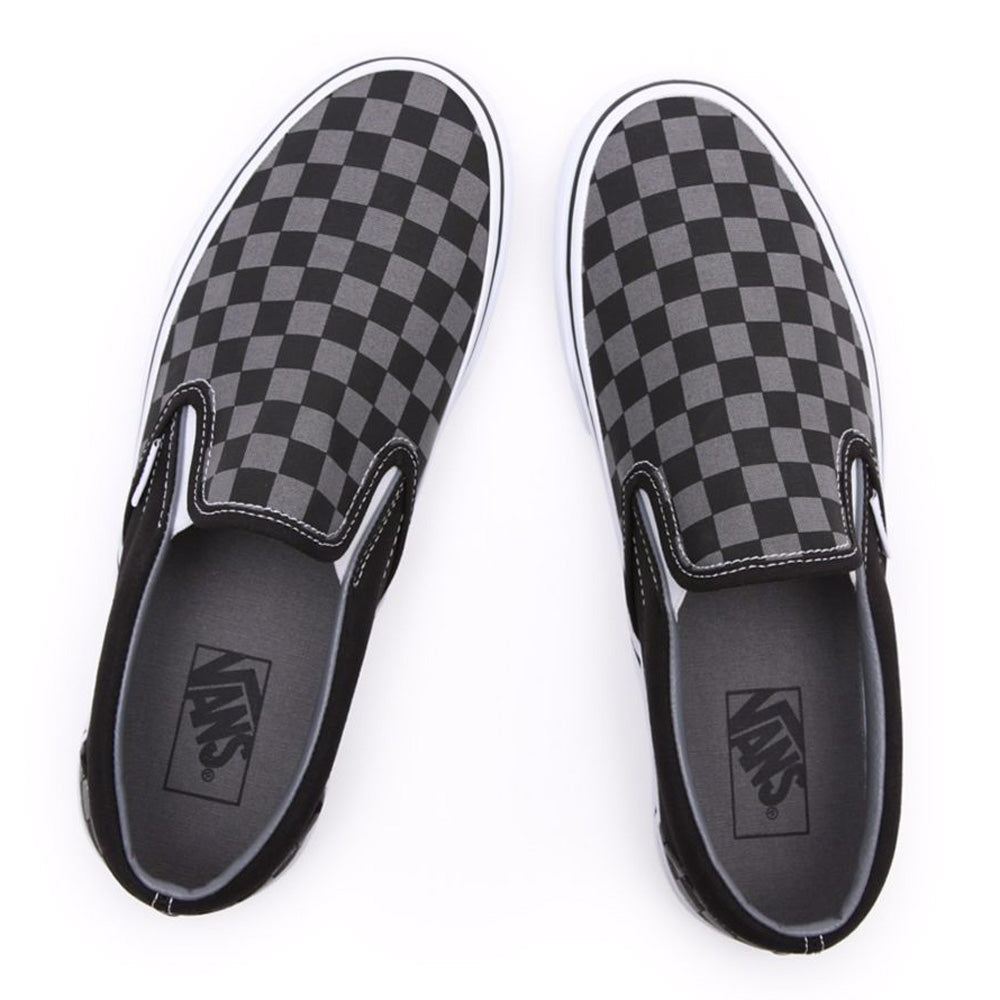 Scarpe Unisex VANS Sneakers Classic Slip-On Checkerboard colore Black e Pewter