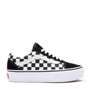 Scarpe Donna VANS Sneakers Old Skool Platform Checkerboard colore Nero e Bianco