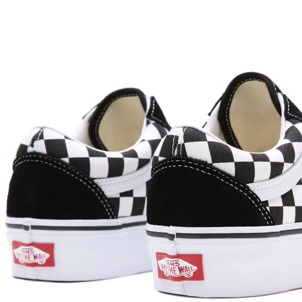 Scarpe Donna VANS Sneakers Old Skool Platform Checkerboard colore Nero e Bianco