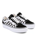 Scarpe Donna VANS Sneakers Old Skool Platform Checkerboard colore Nero e Bianco