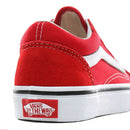 Scarpe Bambino Unisex VANS Sneakers Old Skool colore Racing Red e True White