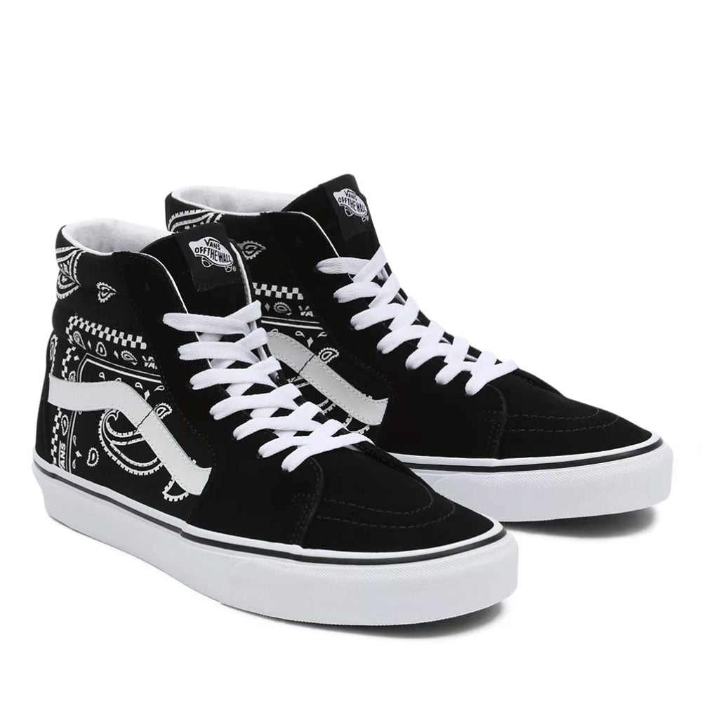Scarpe Unisex VANS Sneakers Alte Sk8-Hi Peace Paisley colore Black e True White