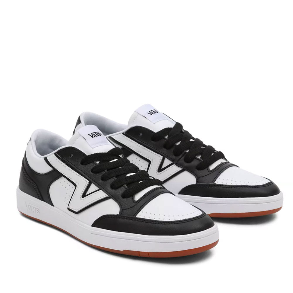 Scarpe Uomo VANS Sneakers Lowland CC Two Tone in Pelle colore Black e White