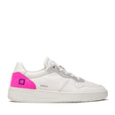 Scarpe Donna D.A.T.E. Sneakers linea Court Fluo in Pelle colore White Fuxia