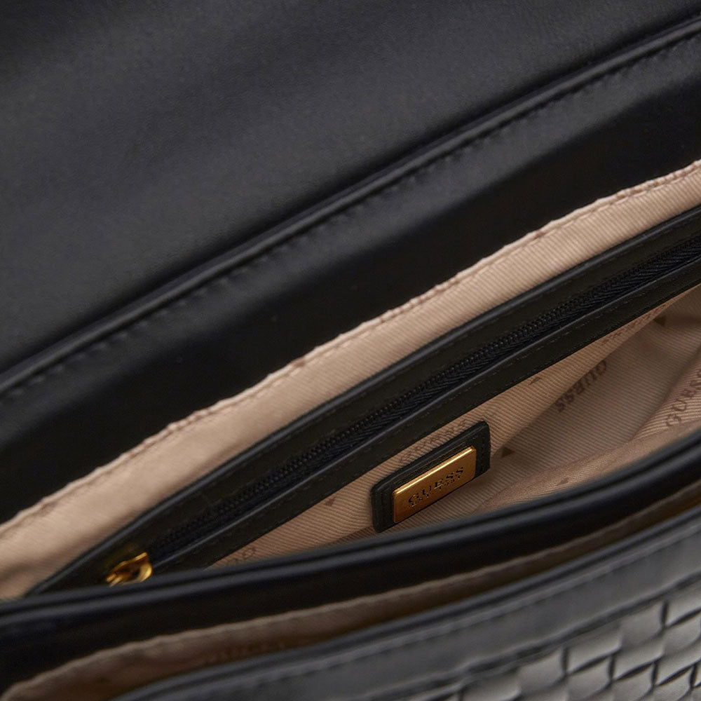 GUESS Damen Umhängetasche Lisbet Line Farbe Schwarz