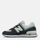 Scarpe Donna NEW BALANCE Sneakers 574 in Pelle Suede e Tessuto Nero e Menta