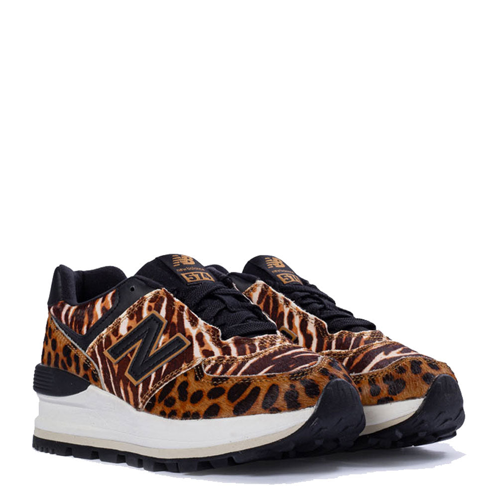 Scarpe Donna NEW BALANCE Sneakers 574 in Nabuk Animalier