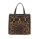 GUESS Damenhandtasche mit zwei Fächern Bergen Line Farbe Leopard