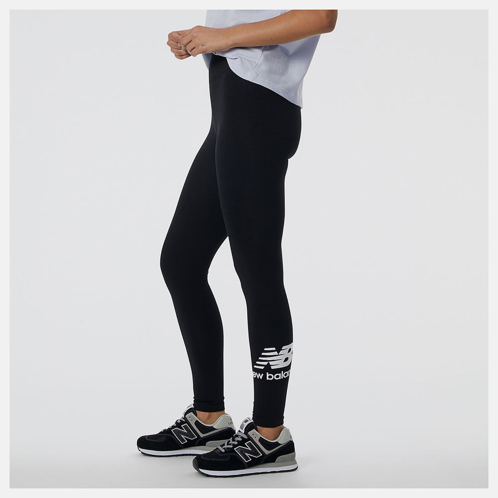 NEW BALANCE Damen Leggings Essentials Stacked Line Farbe Schwarz 