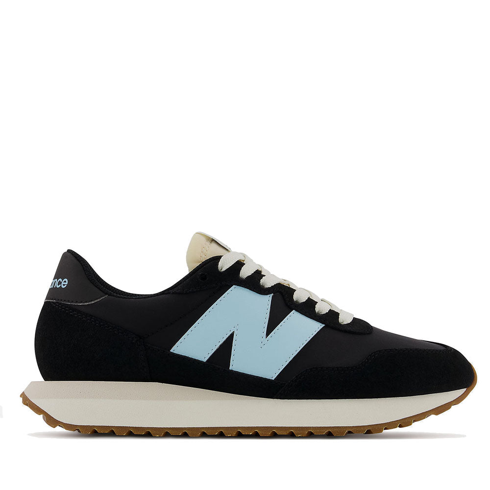 Scarpe Donna NEW BALANCE Sneakers 237 in Suede e Nylon colore Black e Beach Blue