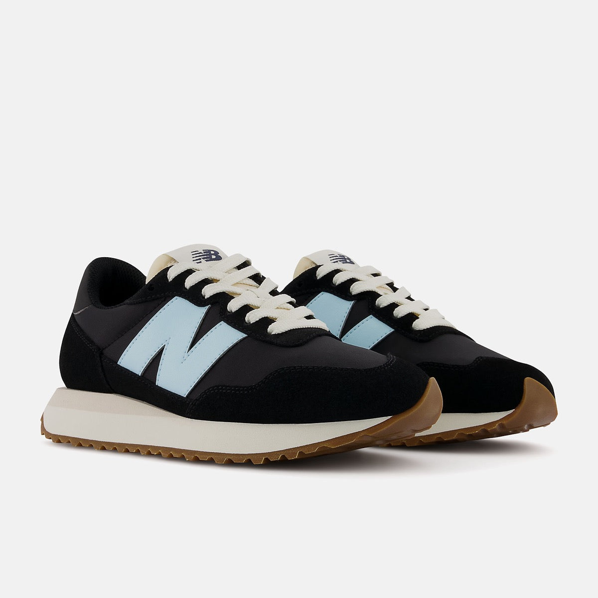 Scarpe Donna NEW BALANCE Sneakers 237 in Suede e Nylon colore Black e Beach Blue