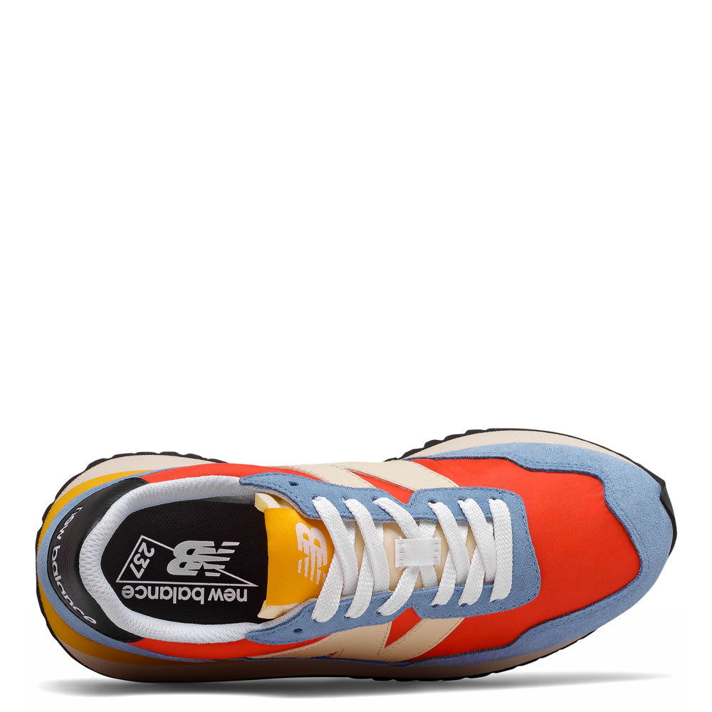 Scarpe Donna NEW BALANCE Sneakers 237 in Suede e Mesh colore Orange e Blu