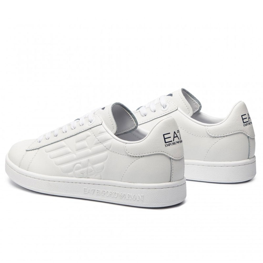 Herrenschuhe EA7 Emporio Armani Sneakers mit seitlichem Logo, Farbe Weiß