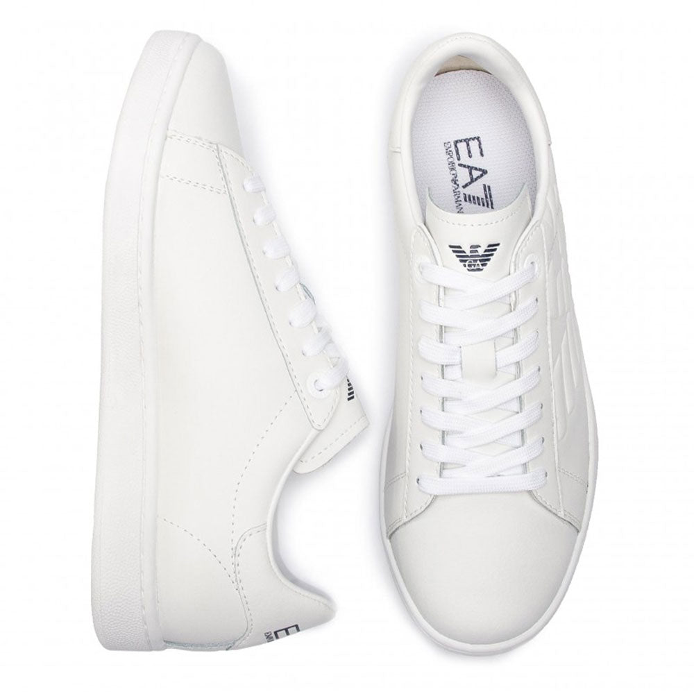 Herrenschuhe EA7 Emporio Armani Sneakers mit seitlichem Logo, Farbe Weiß